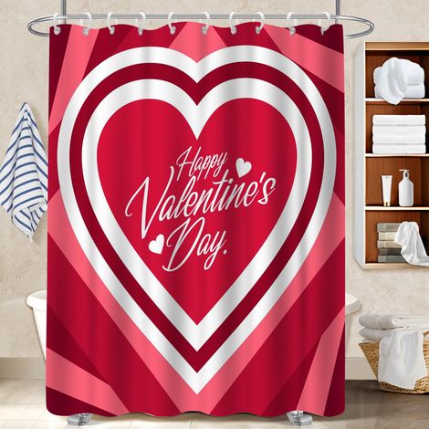Rideau de douche tissu polyester 180x180 design protection douche pour les fêtes de fin d’année (1/5)