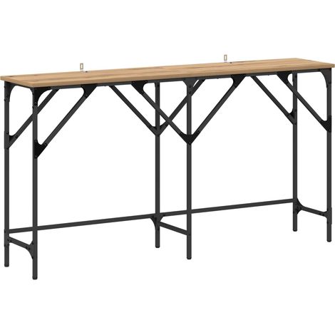Maison Exclusive - Mesa Consola Roble artisan 140 x 29 x 75 cm