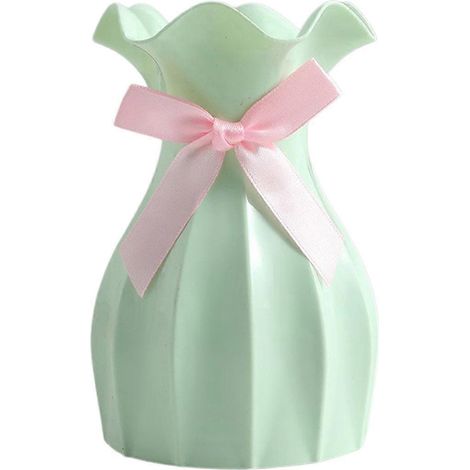 Bouteille en plastique, petite boîte à bonbons de mariage fraîche, vase en plastique personnalisé en dentelle européenne PUWF0480 vert (1/5)