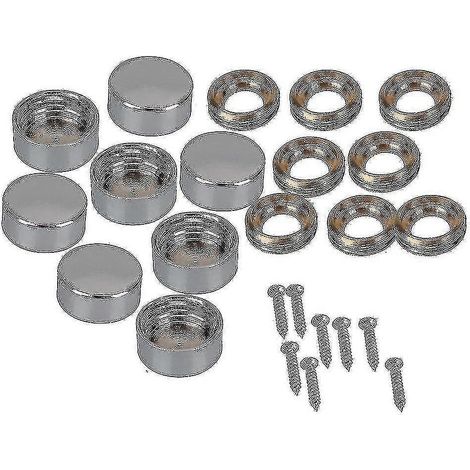 clous à tête ronde en cuivre argenté pour miroir, diamètre 12 mm (1/5)
