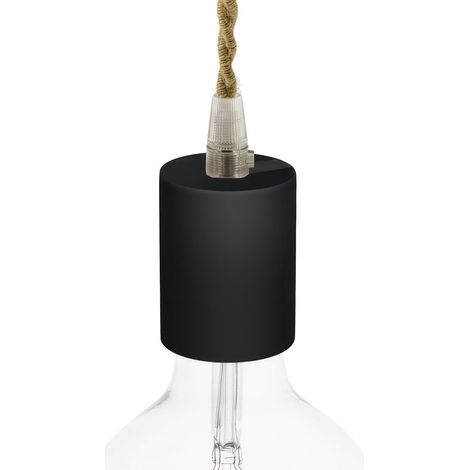 creative cables - Kit portalampada E27 in Legno - Nero