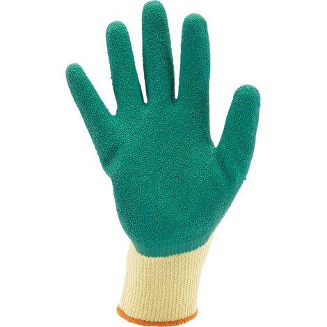 Draper Heavy Duty Green Latex Coated Work Gloves – Extra Large (Model 82604) (1/5)