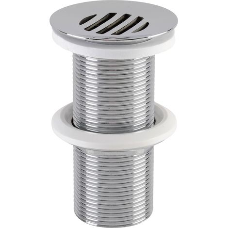 Nicoll – Bonde de lavabo en laiton à grille – Hauteur 104 mm – Diamètre grille 63 mm – Débit 28 l/min – Évacuation sans trop plein (1/4)