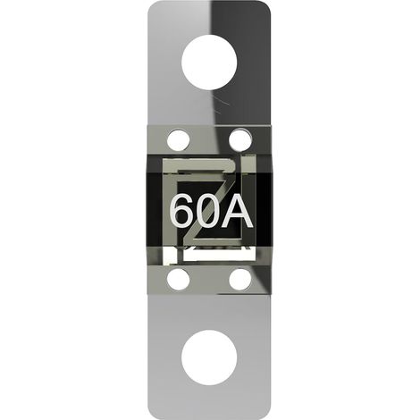 Offgridtec Set di fusibili MIDI 60 A per sistemi 58 V DC, fusibili ad alta corrente con terminali in zinco, bassa resistenza di contatto, protezione scintille, montaggio a vite, RoHS e UL, 5 pezzi (1/5)