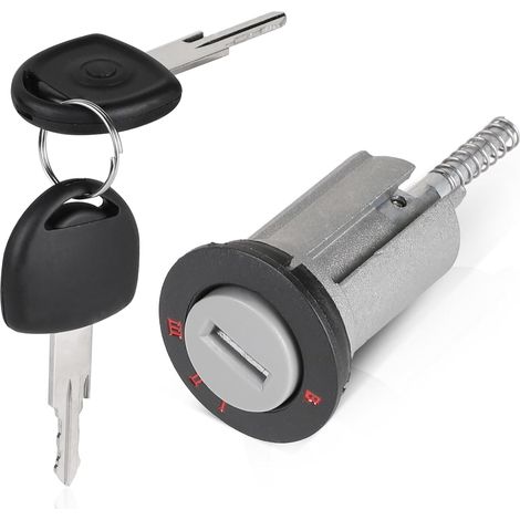 Cylindre de Serrure Contacteur D'allumage de Voiture Compatible avec Vauxhall Tigra B Combo C Meriva-A Corsa-C, 90511999, avec 2 Clés, Cylindre de Serrure de Rechange (1/5)