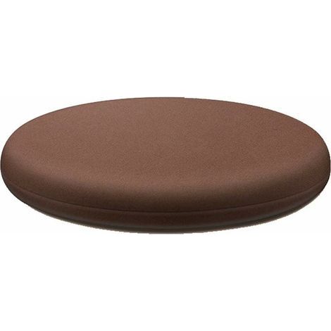 Cojín redondo para silla de 40 cm, funda extraíble, cojín lavable para silla de comedor, cojín de espuma viscoelástica de 4 cm de grosor, color marrón. (1/4)