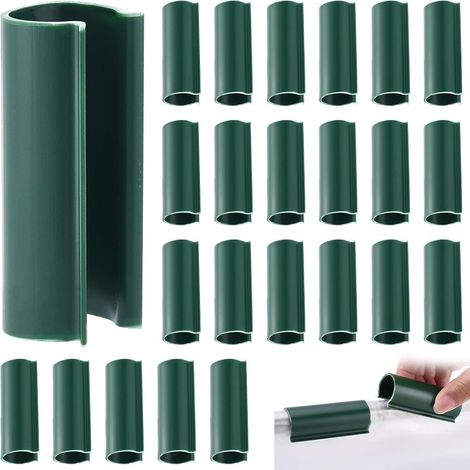 32 Pince pour Tuyau PVC de Serre Pince pour Bùche de Piscine Fixation pour Abri de Jardin 6.1cm Vert Foncé Auvent de Piscine Bùches de Jardin Abris Arceaux Filets de Piscine Protection (1/5)