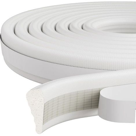 Ecleanfy - Ruban d'étanchéité mousse 5 m - Joint porte et fenêtre auto-adhésif blanc, isolation phonique et anti-froid (1/5)
