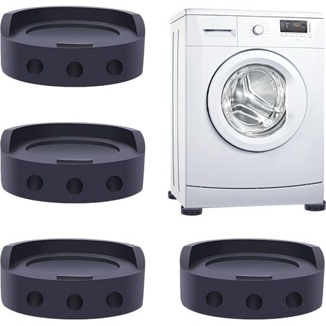 4 pièce Coussinets de pieds absorbant les chocs pour machine à laver, base de réfrigérateur, tapis antidérapants en caoutchouc, rehausseurs de meubles (1/4)