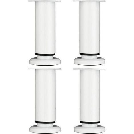 Verstellbare Möbelfüße 18 cm, runde weiße Metall-Tischbeine L (1/5)