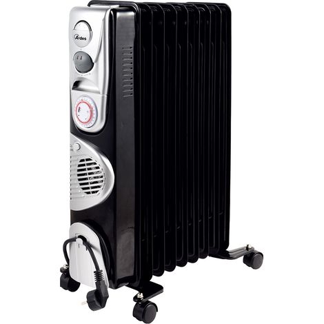 Ardes AR4R09BTTE calefactor eléctrico Interior Negro, Plata 2400 W Radiador de aceite eléctrico (1/2)