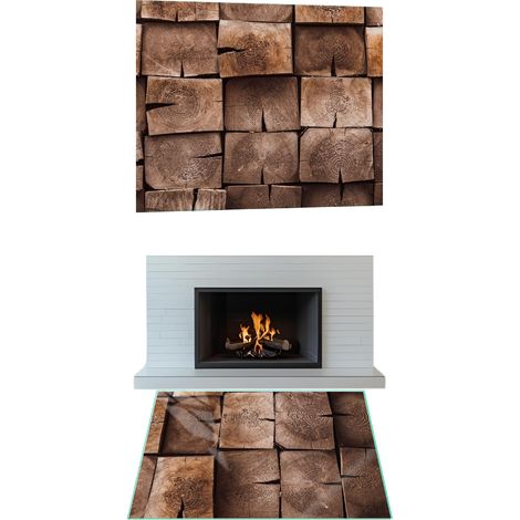 CHIMENEA DE CRISTAL TEMPLADO DIMENSIONES 52x30 cm con BALE GRAPHICS (1/5)