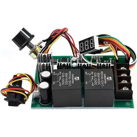 Drehzahlregler für 40-A-PWM-Gleichstrommotoren mit Digitalanzeige, DC 10–55 V, 0–100 % einstellbar, Eingangsspannung max. 60 A, 12 V, 24 V, 36 V, 48 V – JXLGV (1/4)