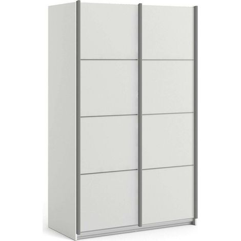 Guardaroba 2 Ante Nancywake, Armadio Camera da Letto 2 Ripiani, 64x201.5h cm Bianco