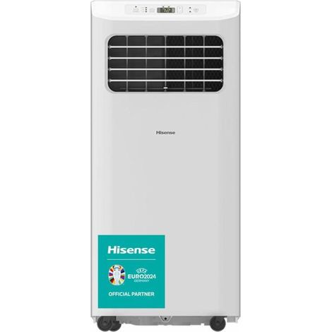 Hisense – Climatiseur mobile réversible 2490 W – Déshumidification 22 L/jour – Pour espaces jusqu'à 12 m² – Niveau sonore 48-65 dB