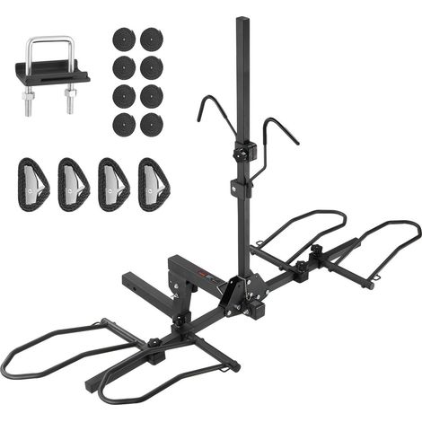 Porte-vélos sur attelage, plateforme pour 2 vélos, capacité maximale de 72,5 kg (160 lb), compatible avec les attelages de 5 cm (2 pouces), inclinable et pliable, pour voitures, SUV, camions et campin (1/5)