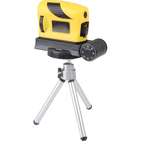 Niveau Laser Croix Lignes Rouges Outillage Mesure Nivellement Boiserie avec Trépied et Support Articulation Pile AAA (1/5)