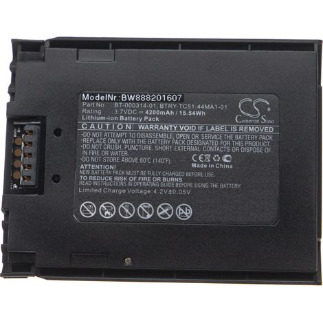 vhbw Akku kompatibel mit Zebra TC57x, TC52x, TC56, TC57 Handheld Computer Scanner (4200 mAh, 3,7 V, Li-Ion) (1/3)