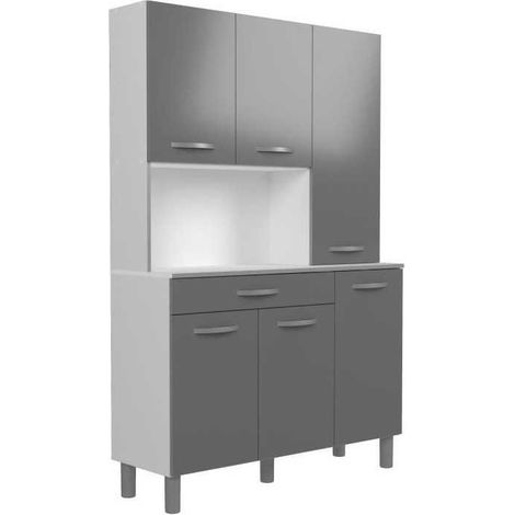 Ekipa Oslo Küchenbuffet grau glänzend 120 cm (1/3)