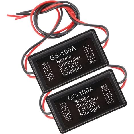 Contrôleur de Feu Stop LED 12v 2a pour Voiture et Moto, 2 Pièces (1/5)