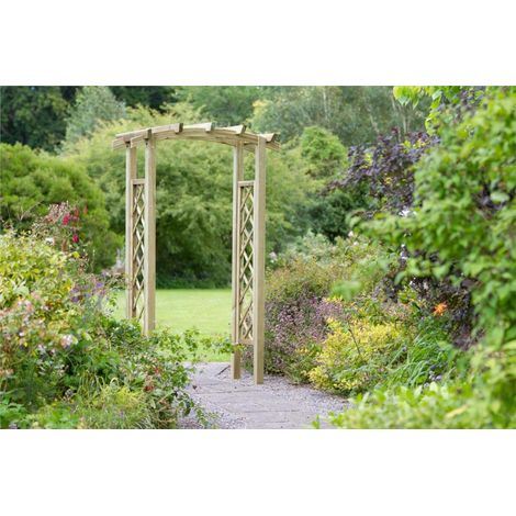 Zest Starlight Wooden Garden Arch Pergola Plant Support Trellis PEFC (1/5)