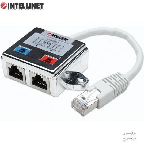 Divisor blindado Intellinet RJ45x2 (1/4)