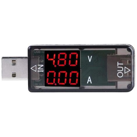 Pair - SJLERST Multimètre de Testeur USB, 3,2-10V 0-3A Testeur de courant et de tension numérique USB Compteur Voltmètre Ampèremètre 0,01 Accuracy Multimeter Charger (1/5)