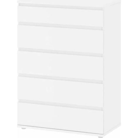 cassettiera "nova" con 5 cassetti bianca, 76x106x40 cm (1/3)