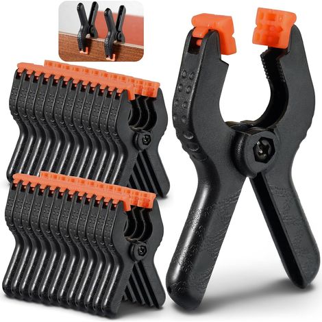 Pince à Ressort, Pinces Clips, Nylon Photo Pince de Serrage Serre-joints pour Travaux du Bois et Studio de Photographie, Création ou Utilisation à Domicile (25 Pcs-2 Pouces) (1/5)