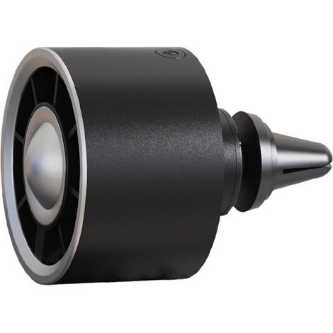 Ventilateur électrique USB, ventilateur de voiture avec éclairage d'ambiance, ventilateur à pince pour grille d'aération, ventilation puissante, sept couleurs -- F18 Noir (1/4)