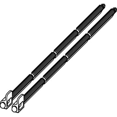 TECE Set Aste di Azionamento Easy Fit (dal 2021) per Placche di Comando WC - 9820498