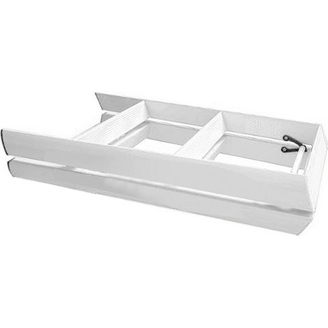 Échelle pliante pour usage domestique, similaire au petit tabouret-échelle japonais de style Hasegawa, en alliage d'aluminium épais, échelle en A photogénique, deux marches, blanche. (1/5)