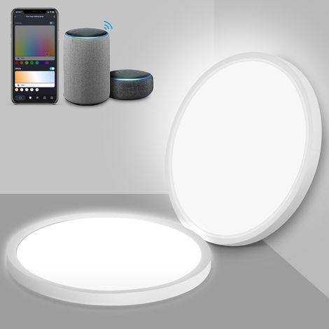 SWANEW 24W LED soffitto RGB dimmerabile lampade IP44 con 2700K-6500K per camera da letto bagno (1/5)