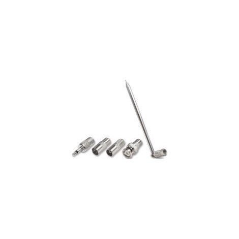 7123 F-type telescopic FM antenna 5-piece set, F-type 3.5mm quick-connect TV male BNC connector, total length 765mm. 7120 (1/4)