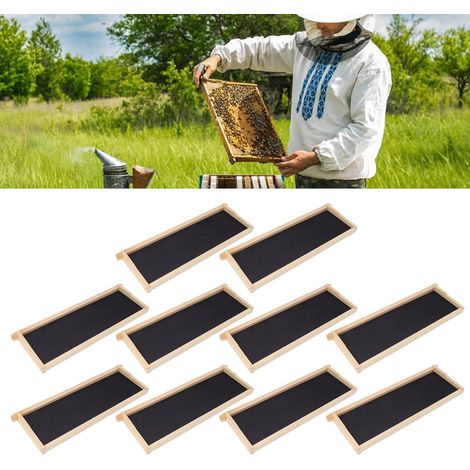 Telai e fondamenta per arnie 10 set, bellissimi telai e kit di fondamenta per arnie, accessori per apicoltura migliorati con basi rivestite in cera d'api e sicurezza alimentare (1/5)
