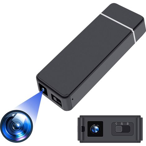 64GB Caméra Cachée Clé USB, 1080P Mini Caméra Espion Clef USB avec Détection de Mouvement, Petite Camera Surveillance Espion Camera Corporelle Mémoire Stick pour la Maison et du Bureau (1/5)