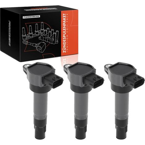 Bobina di accensione, tensione 12V, 3 contatti di collegamento, compatibile con Smart Fortwo, tipo di accensione a candela, materiale isolante di alta qualità (1/5)