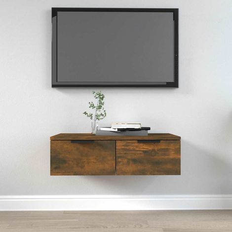 vidaXL Wall Cabinet Smoked Oak 68x30x20 cm Engineered Wood (1/5)