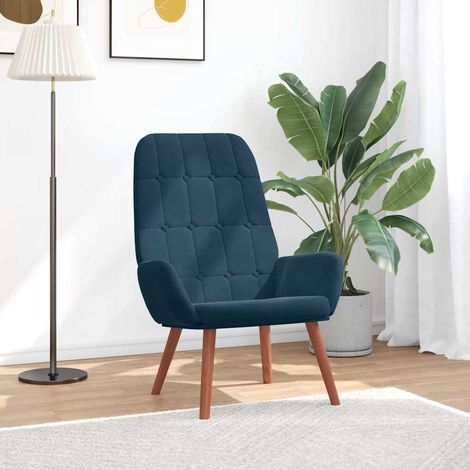 Relaxsessel Blau Samt (1/5)