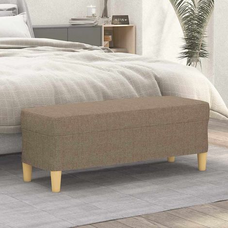 vidaXL Banc Taupe 100x35x41 cm Tissu (1/5)
