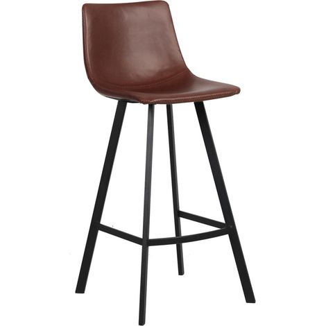 Barhocker 'Ozon' PU Cognac, Maße: H108 x B45 x T49 cm