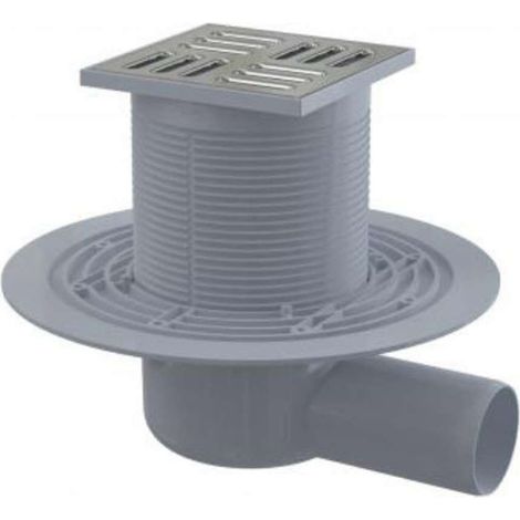 Alca - Sumidero, lateral, 11x11 cm, diámetro 5 cm, acero inoxidable/plástico APV1321 (1/2)
