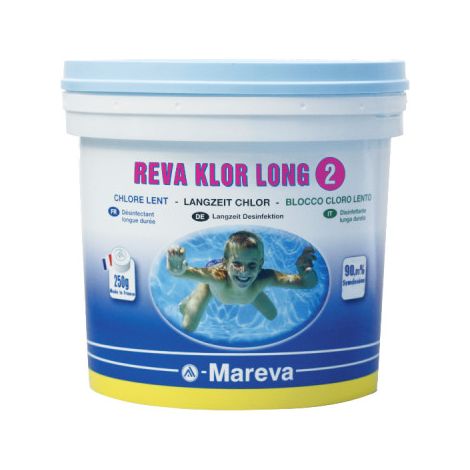 Mareva – Désinfectant chloré pour piscine – Longue durée 5 kg en galets de 250 g – Pour 30 m3 – 100189U