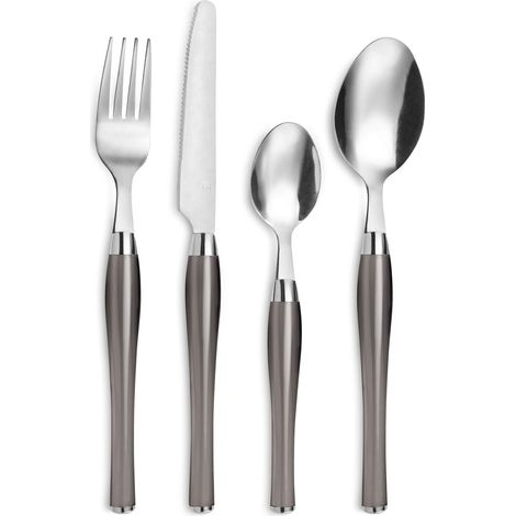Amefa Purity Set di 24 coperti, Acciaio inossidabile 18/0, Colore Grigio (1/2)