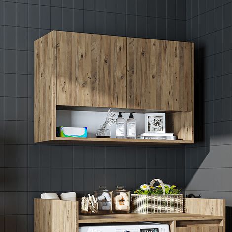 Roomart Waschmaschinen-Überbauschrank 100 cm, Eiche