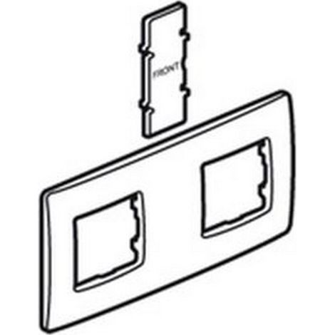 Legrand 665008 - Plaque 2 postes niloé - pour Boîte encastrement béton - pur