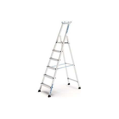 Escalera profesional de peldaños planos  ascenso por un lado 
