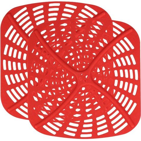 Silikonmatte für Airfryer Ofen ×3 Wiederverwendbare Airfryer Einlagen, quadratische Airfryer Einlagen passend für Ag301, Airfryer Zubehör Backpap (1/5)