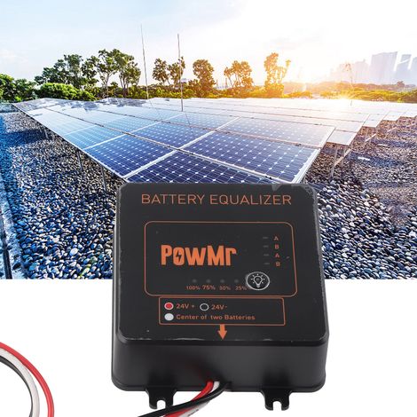 Batteriebalancer, schwarzer Solarpanel-Systembalancer mit Verpolungsschutz, 2 x 12 V (1/5)