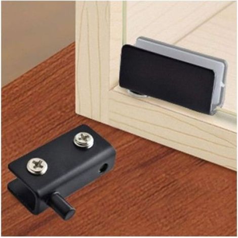 Charnière Pivotante Verre - Acier Inoxydable 40x20x10 mm - Pour Porte En Verre - 2 Pièces (1/5)